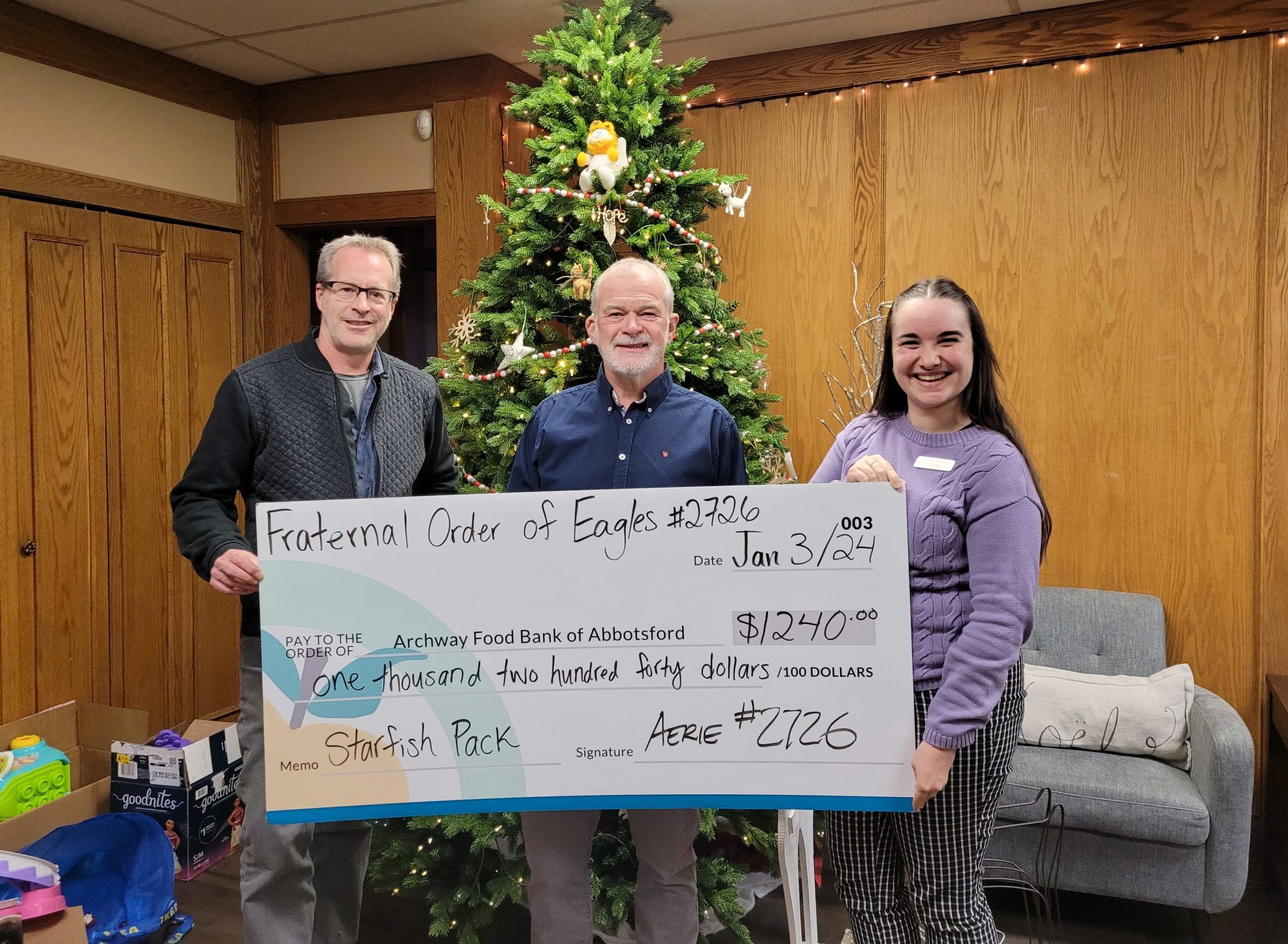 Abbotsford Eagles Donate To Starfish Starfish Backpack Starfish Pack